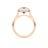 Round Bezel Lab Grown Diamond Engagement Ring