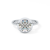 Round Bezel Lab Grown Diamond Engagement Ring