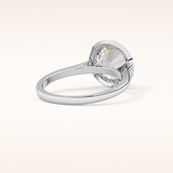 2.85 CT Round Shaped Solitaire Moissanite Engagement Ring