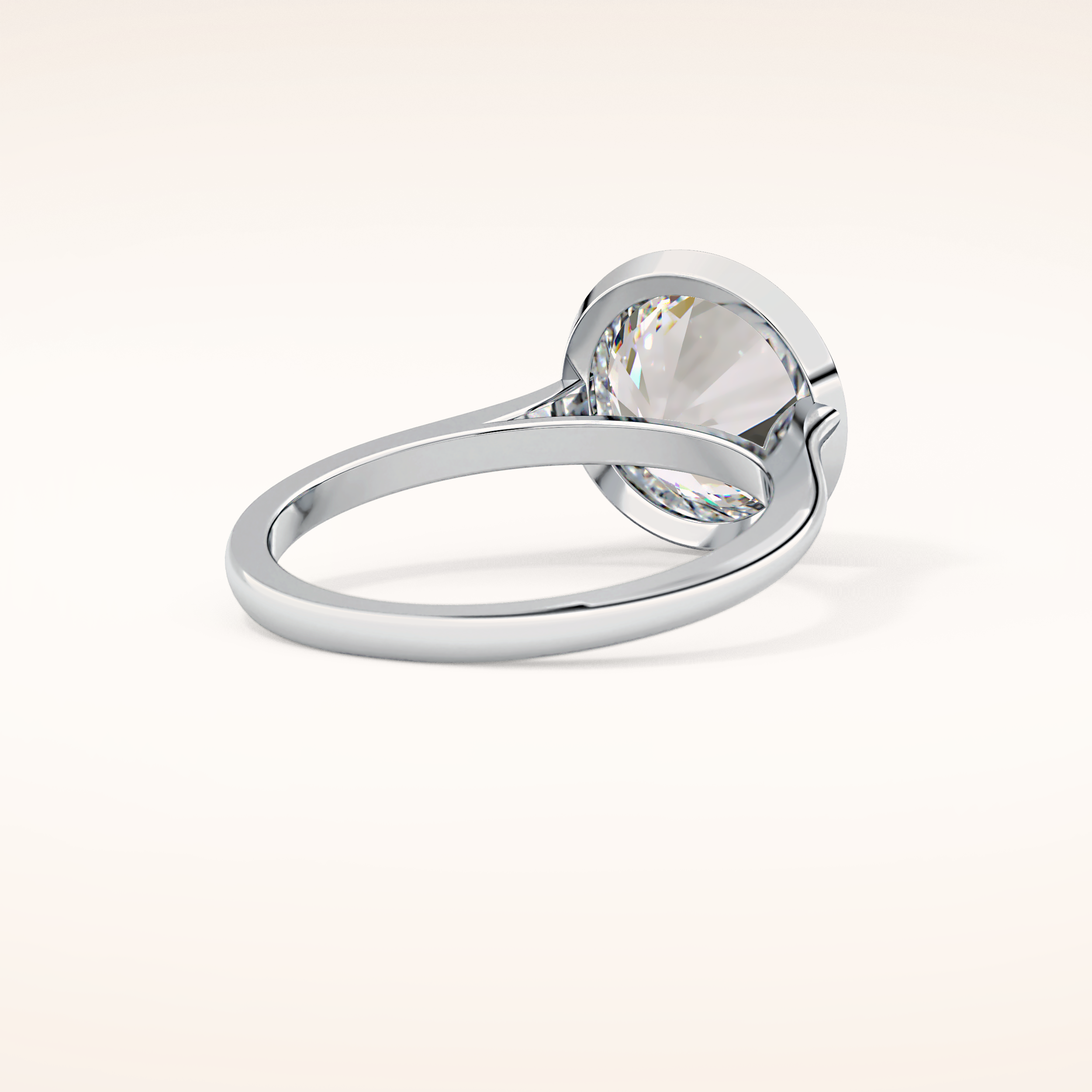 2.85 CT Round Shaped Solitaire Moissanite Engagement Ring