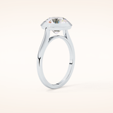 2.85 CT Round Shaped Solitaire Moissanite Engagement Ring