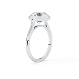 Round Bezel Lab Grown Diamond Engagement Ring