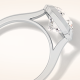 2.85 CT Round Shaped Solitaire Moissanite Engagement Ring