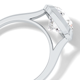Round Bezel Lab Grown Diamond Engagement Ring
