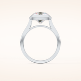 2.85 CT Round Shaped Solitaire Moissanite Engagement Ring
