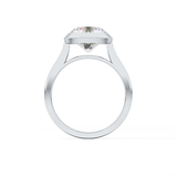 Round Bezel Lab Grown Diamond Engagement Ring