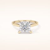 2.55 CT Princess Shaped Solitaire Moissanite Engagement Ring