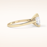2.55 CT Princess Shaped Solitaire Moissanite Engagement Ring