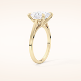 2.55 CT Princess Shaped Solitaire Moissanite Engagement Ring