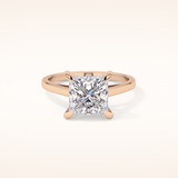 2.55 CT Princess Shaped Solitaire Moissanite Engagement Ring
