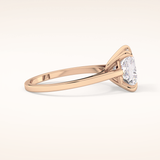 2.55 CT Princess Shaped Solitaire Moissanite Engagement Ring