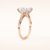 2.55 CT Princess Shaped Solitaire Moissanite Engagement Ring