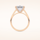 2.55 CT Princess Shaped Solitaire Moissanite Engagement Ring