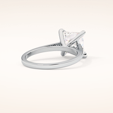 2.55 CT Princess Shaped Solitaire Moissanite Engagement Ring