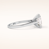 2.55 CT Princess Shaped Solitaire Moissanite Engagement Ring