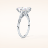 2.55 CT Princess Shaped Solitaire Moissanite Engagement Ring