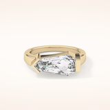 4.86 CT Shield Shaped Solitaire Moissanite Engagement Ring