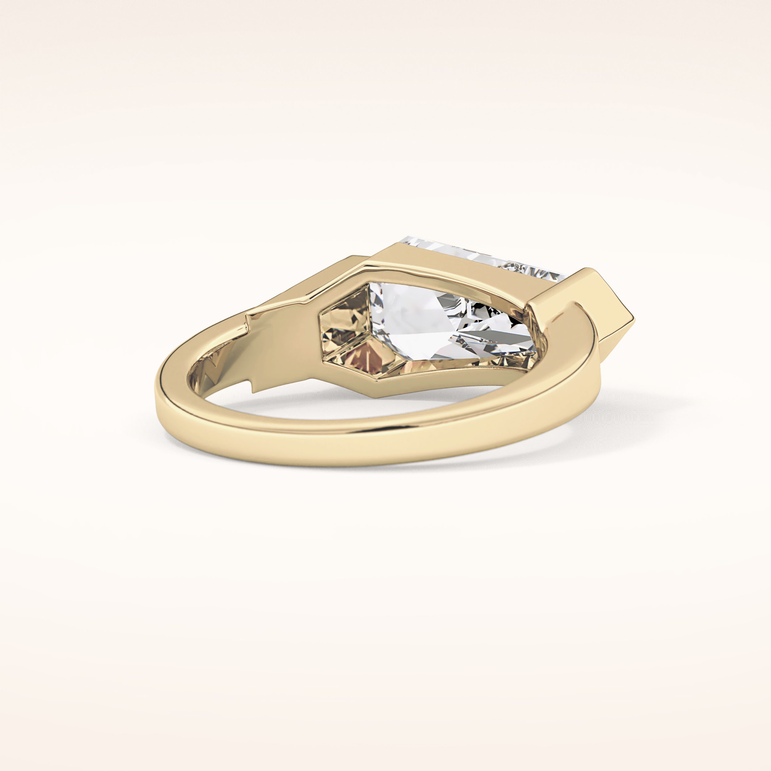 4.86 CT Shield Shaped Solitaire Moissanite Engagement Ring