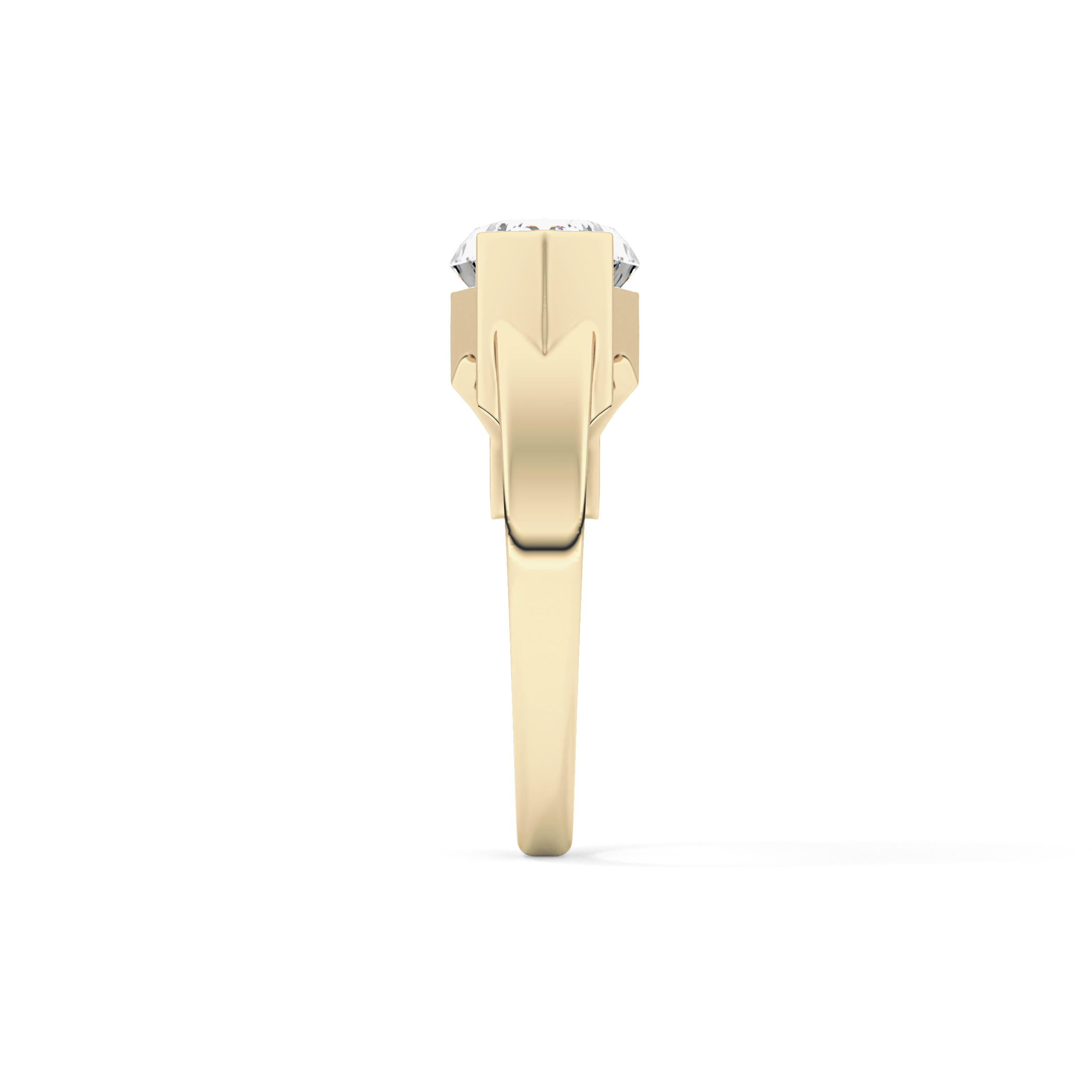 Shield Solitaire Lab Grown Diamond Engagement Ring