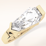 4.86 CT Shield Shaped Solitaire Moissanite Engagement Ring