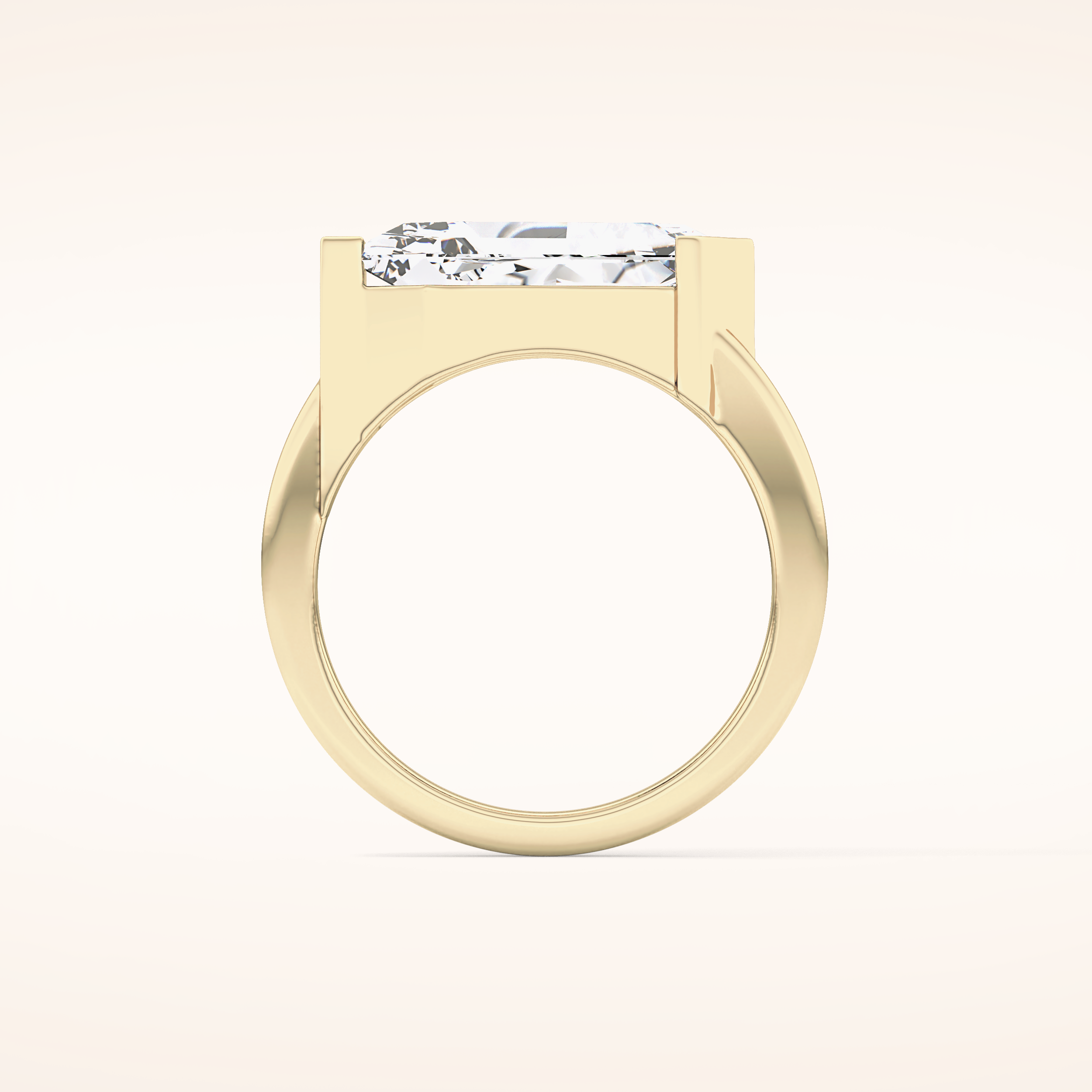 4.86 CT Shield Shaped Solitaire Moissanite Engagement Ring