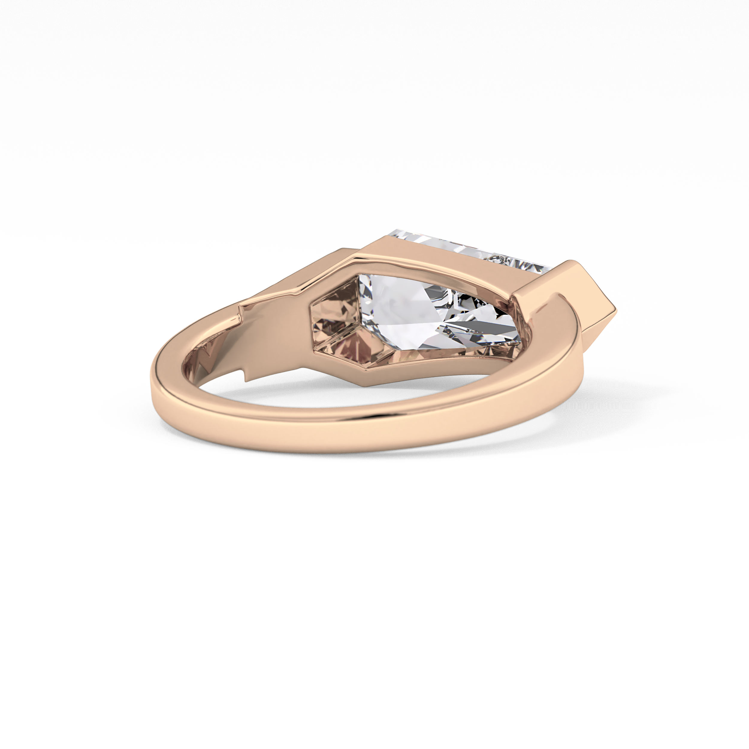 Shield Solitaire Lab Grown Diamond Engagement Ring