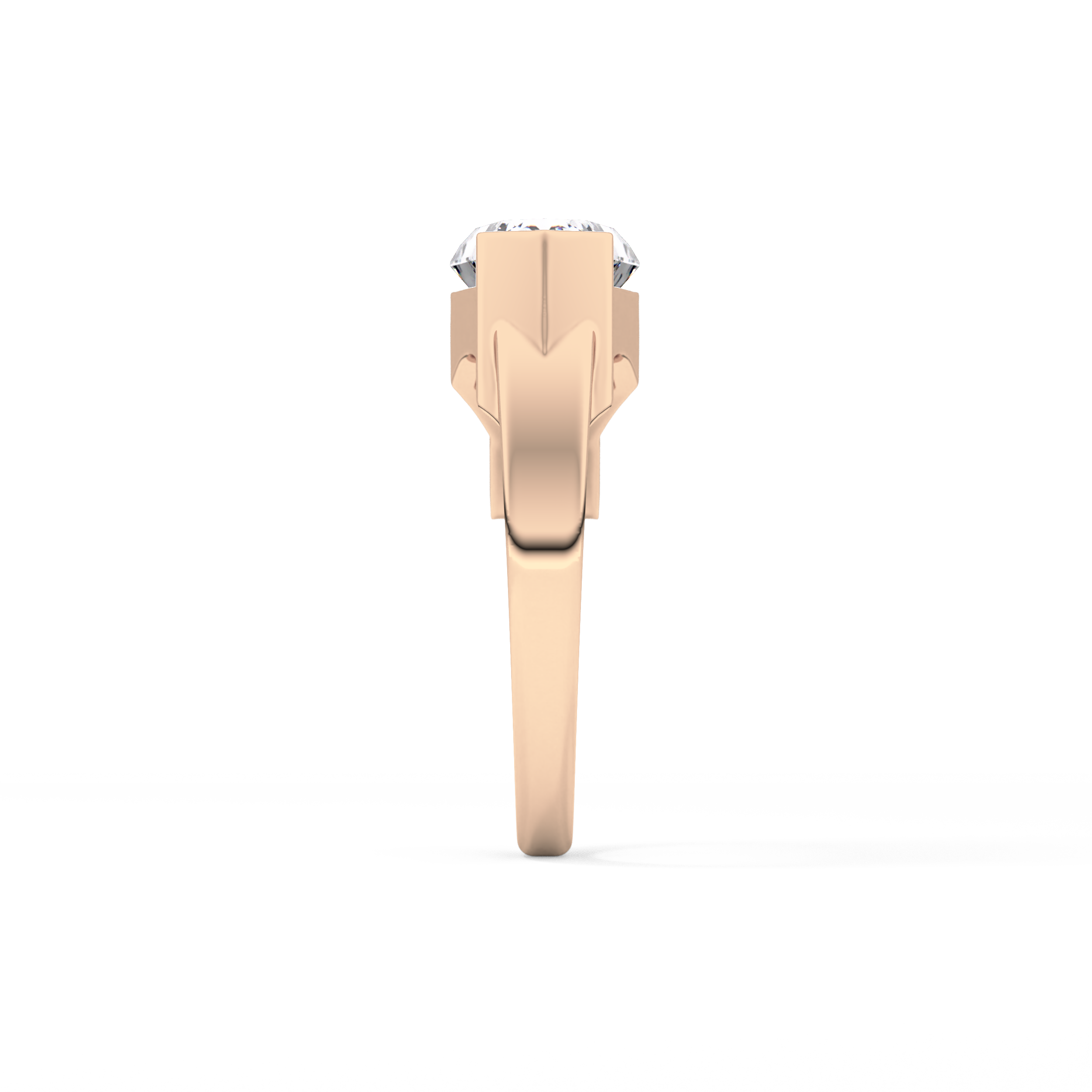 Shield Solitaire Lab Grown Diamond Engagement Ring