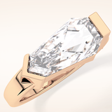 4.86 CT Shield Shaped Solitaire Moissanite Engagement Ring