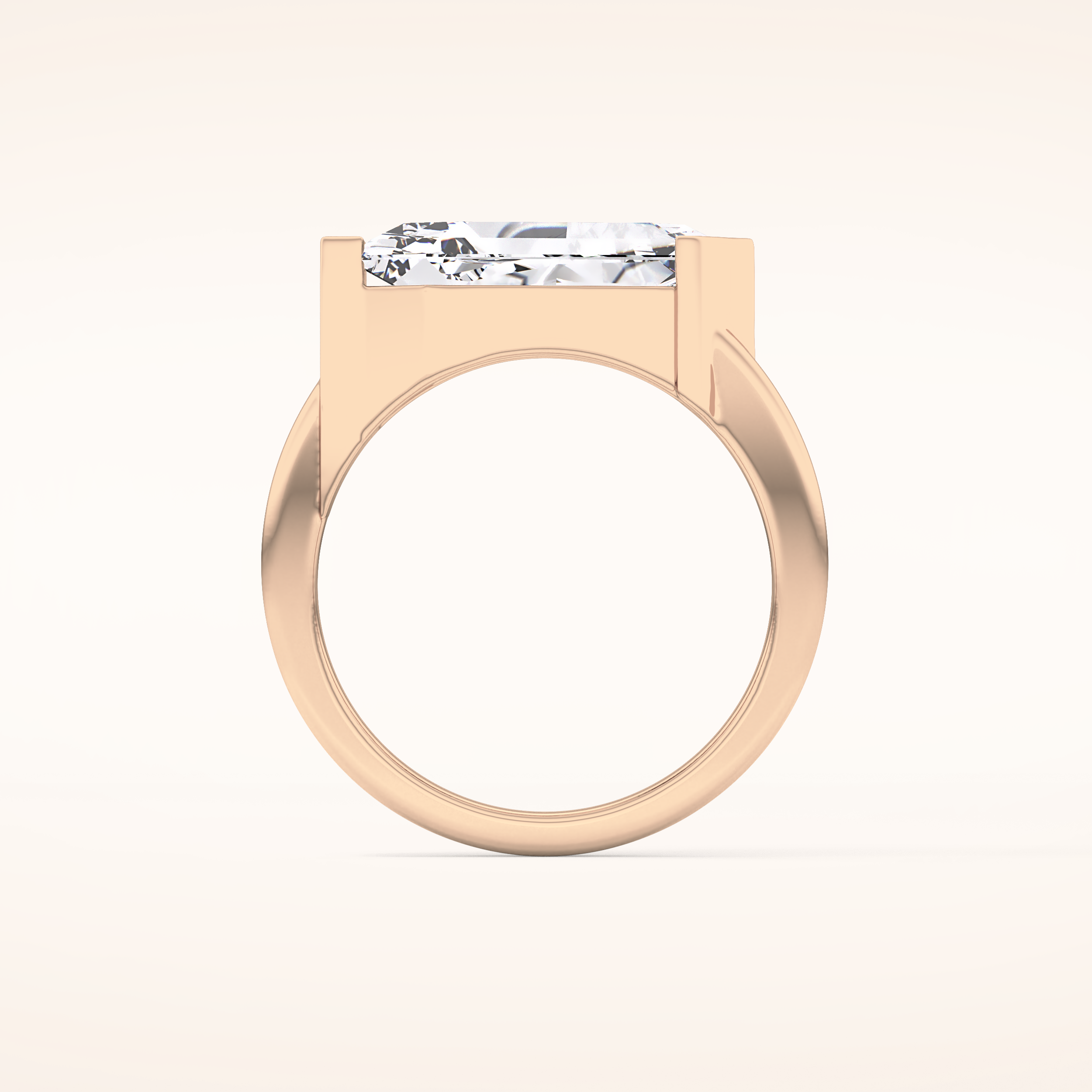 4.86 CT Shield Shaped Solitaire Moissanite Engagement Ring