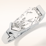 4.86 CT Shield Shaped Solitaire Moissanite Engagement Ring