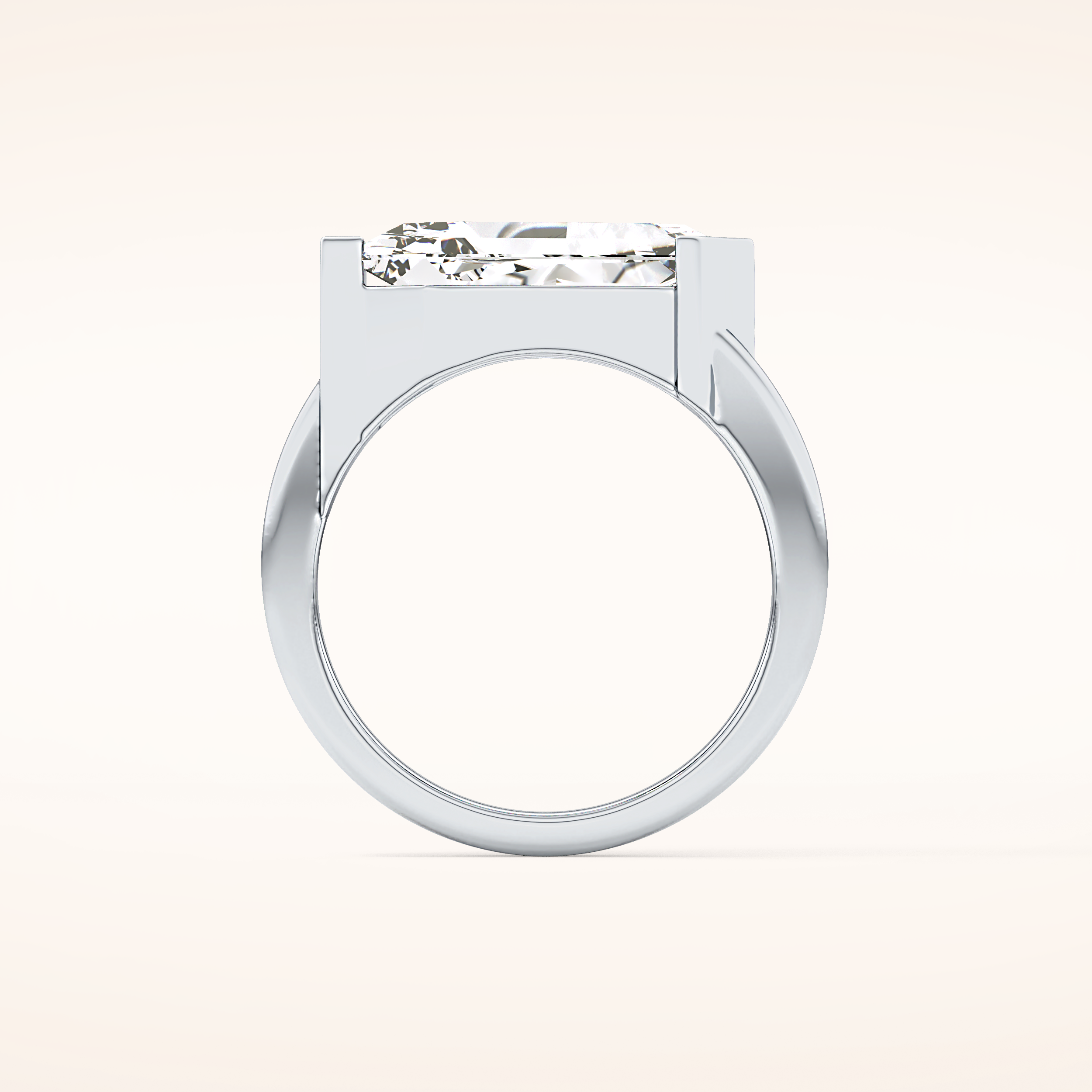 4.86 CT Shield Shaped Solitaire Moissanite Engagement Ring