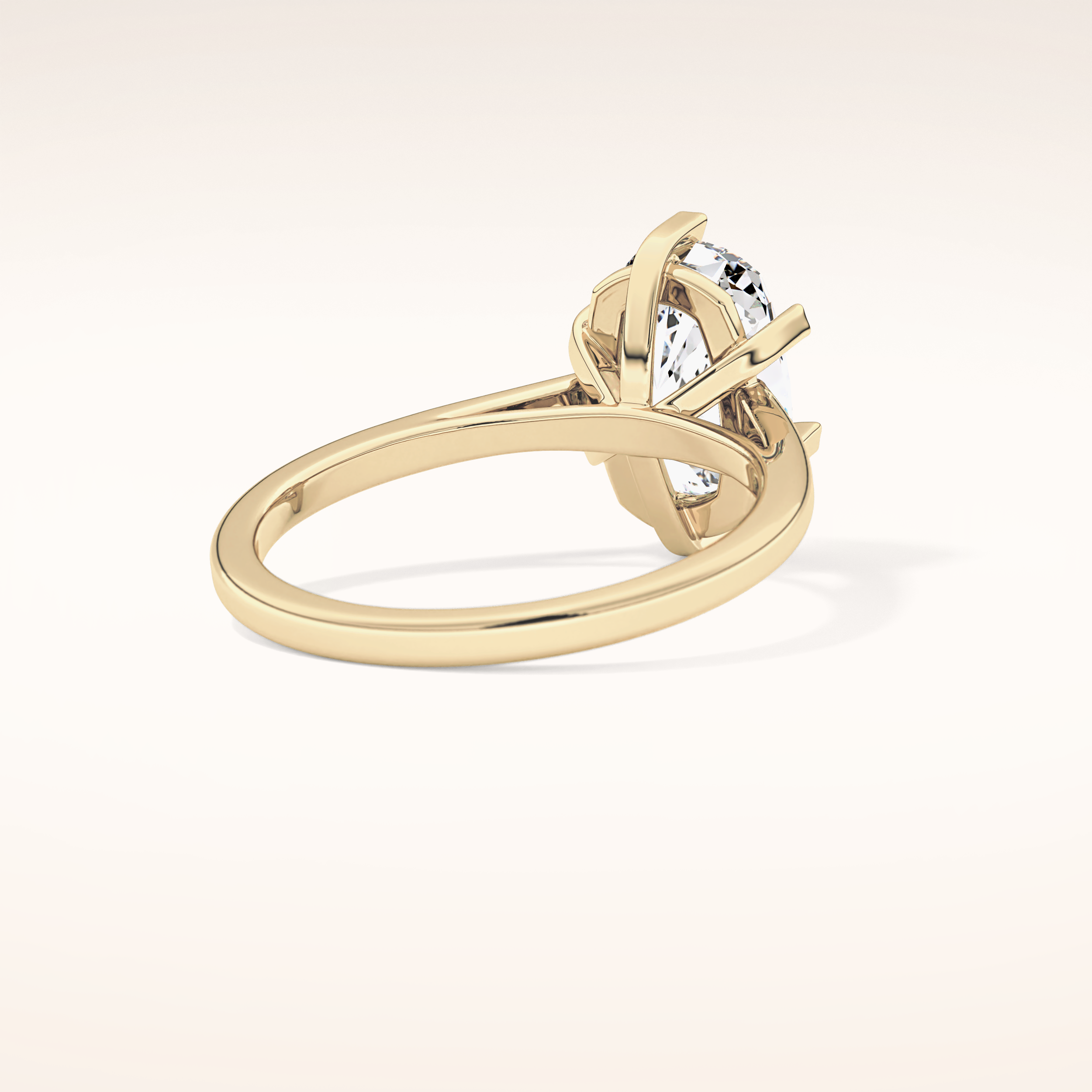 2.23 CT Cushion Shaped Solitaire Moissanite Engagement Ring