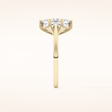 2.23 CT Cushion Shaped Solitaire Moissanite Engagement Ring