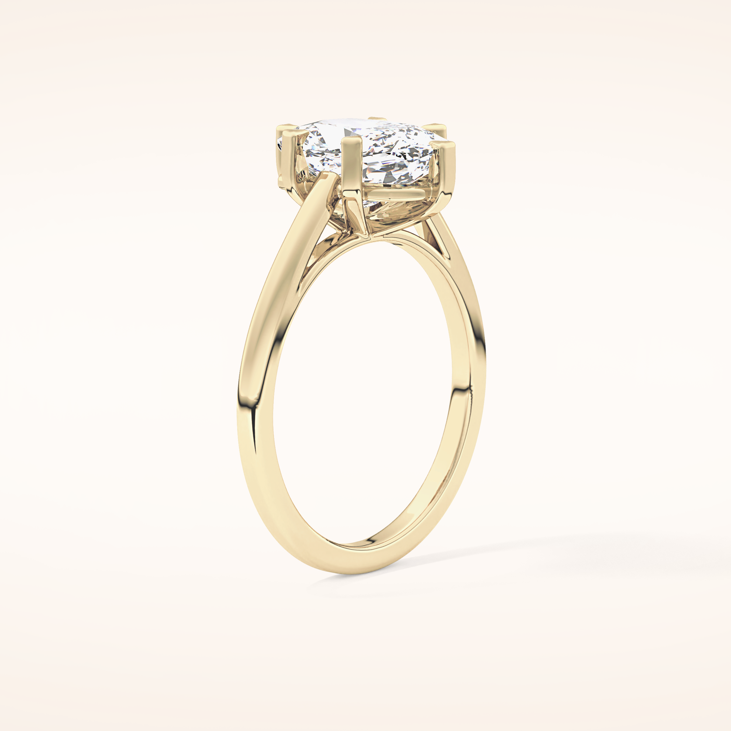 2.23 CT Cushion Shaped Solitaire Moissanite Engagement Ring