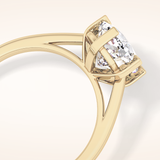 2.23 CT Cushion Shaped Solitaire Moissanite Engagement Ring