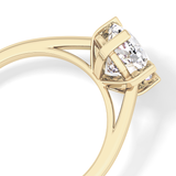 Cushion Solitaire Lab Grown Diamond Engagement Ring