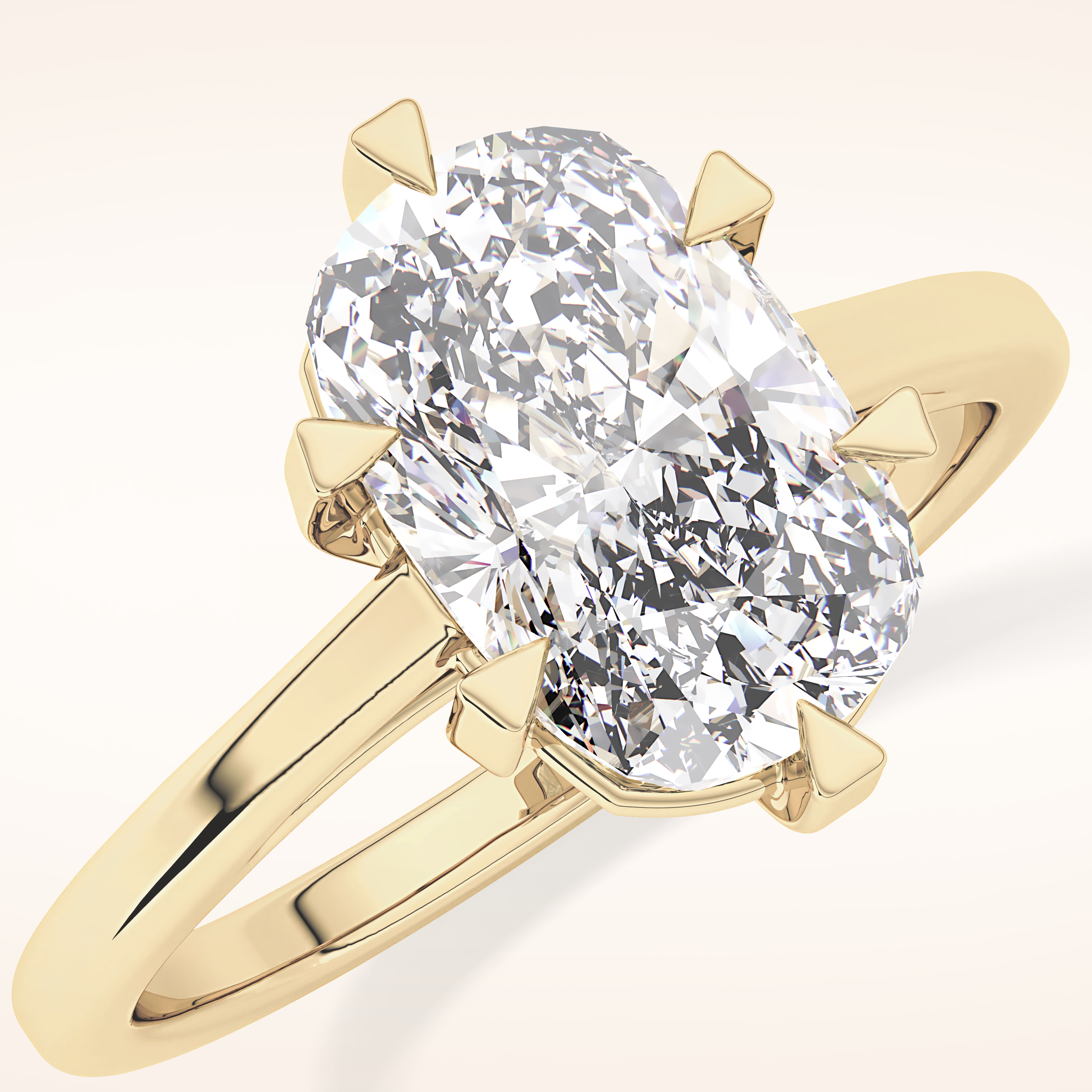 2.23 CT Cushion Shaped Solitaire Moissanite Engagement Ring