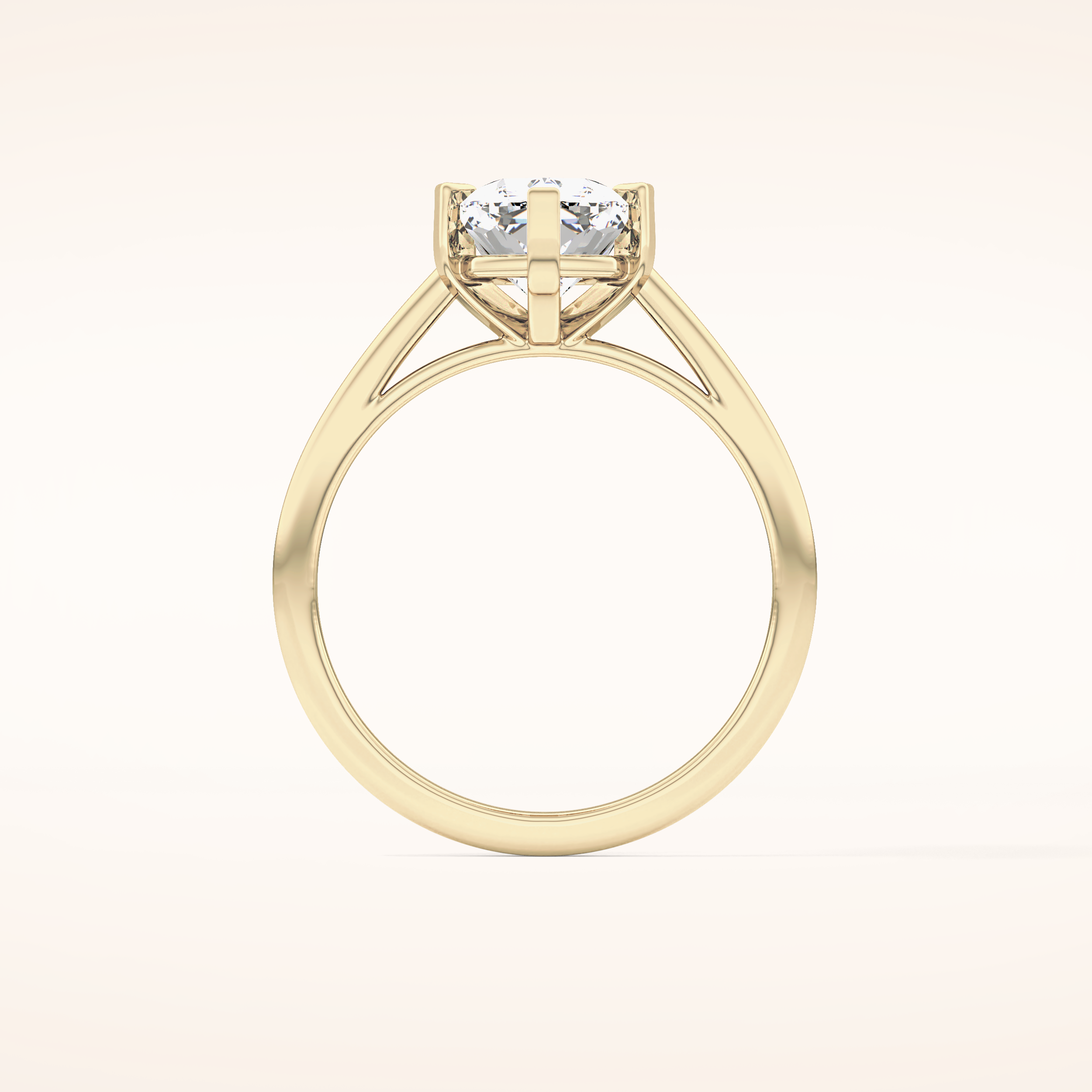 2.23 CT Cushion Shaped Solitaire Moissanite Engagement Ring