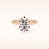 2.23 CT Cushion Shaped Solitaire Moissanite Engagement Ring