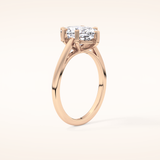 2.23 CT Cushion Shaped Solitaire Moissanite Engagement Ring