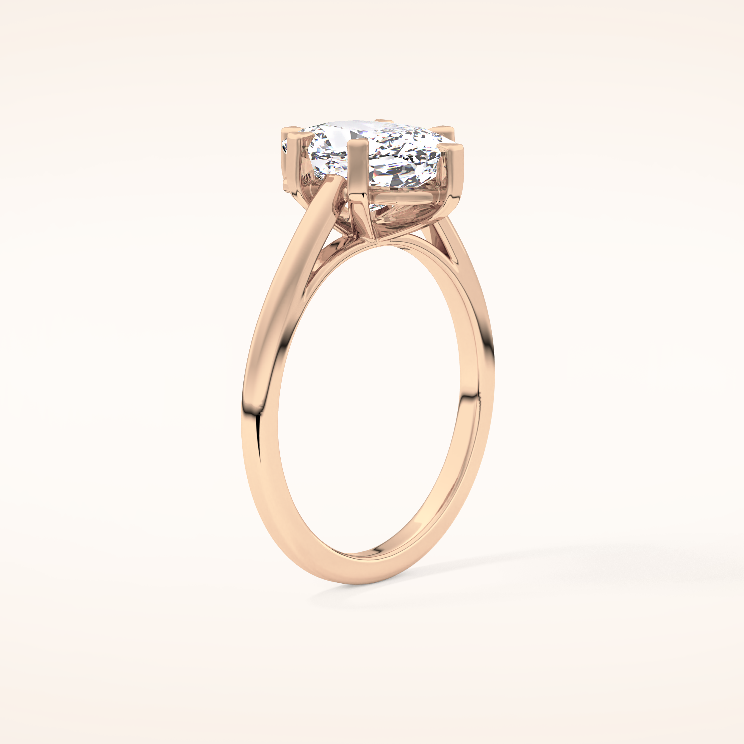 2.23 CT Cushion Shaped Solitaire Moissanite Engagement Ring