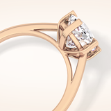 2.23 CT Cushion Shaped Solitaire Moissanite Engagement Ring