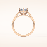 2.23 CT Cushion Shaped Solitaire Moissanite Engagement Ring