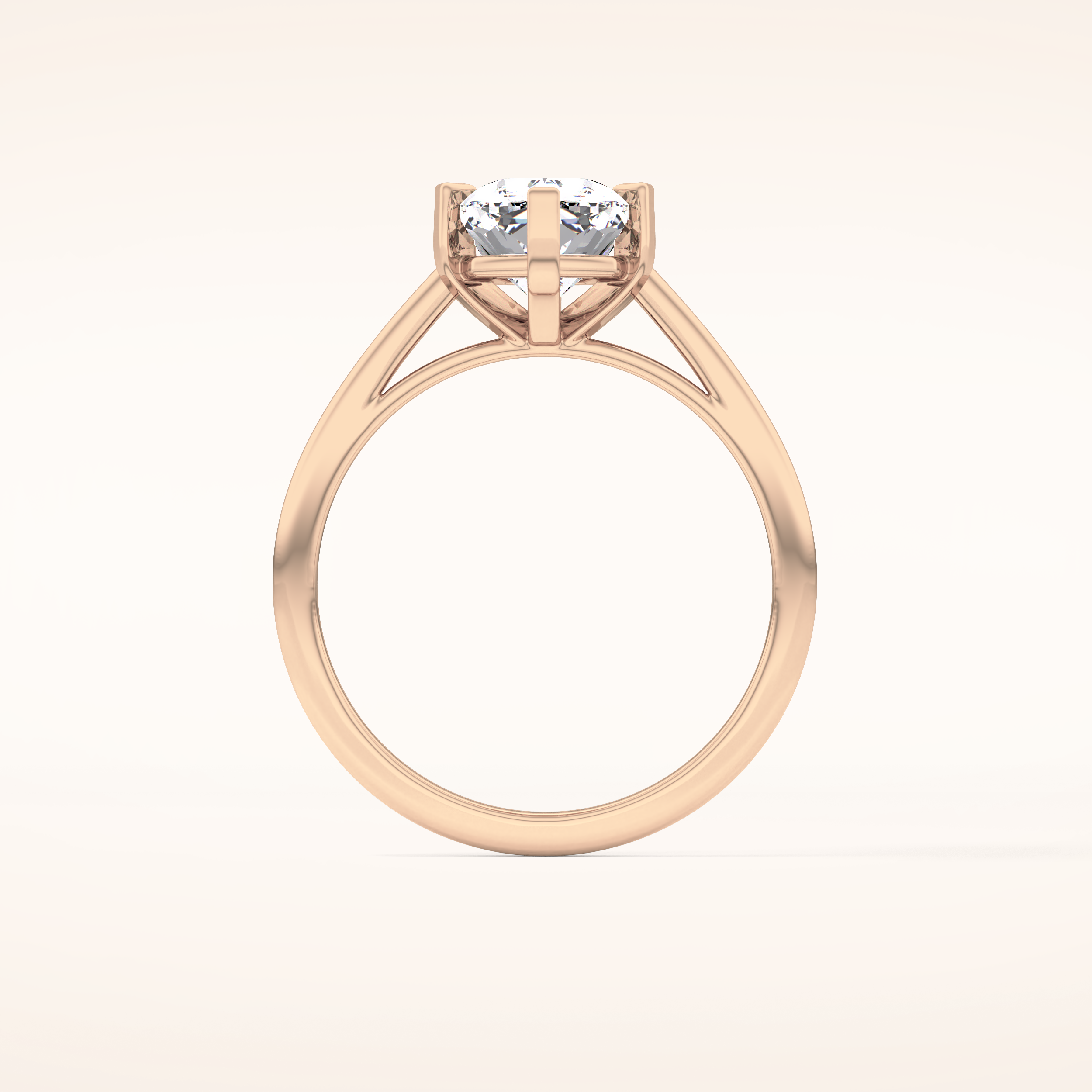 2.23 CT Cushion Shaped Solitaire Moissanite Engagement Ring