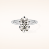 2.23 CT Cushion Shaped Solitaire Moissanite Engagement Ring