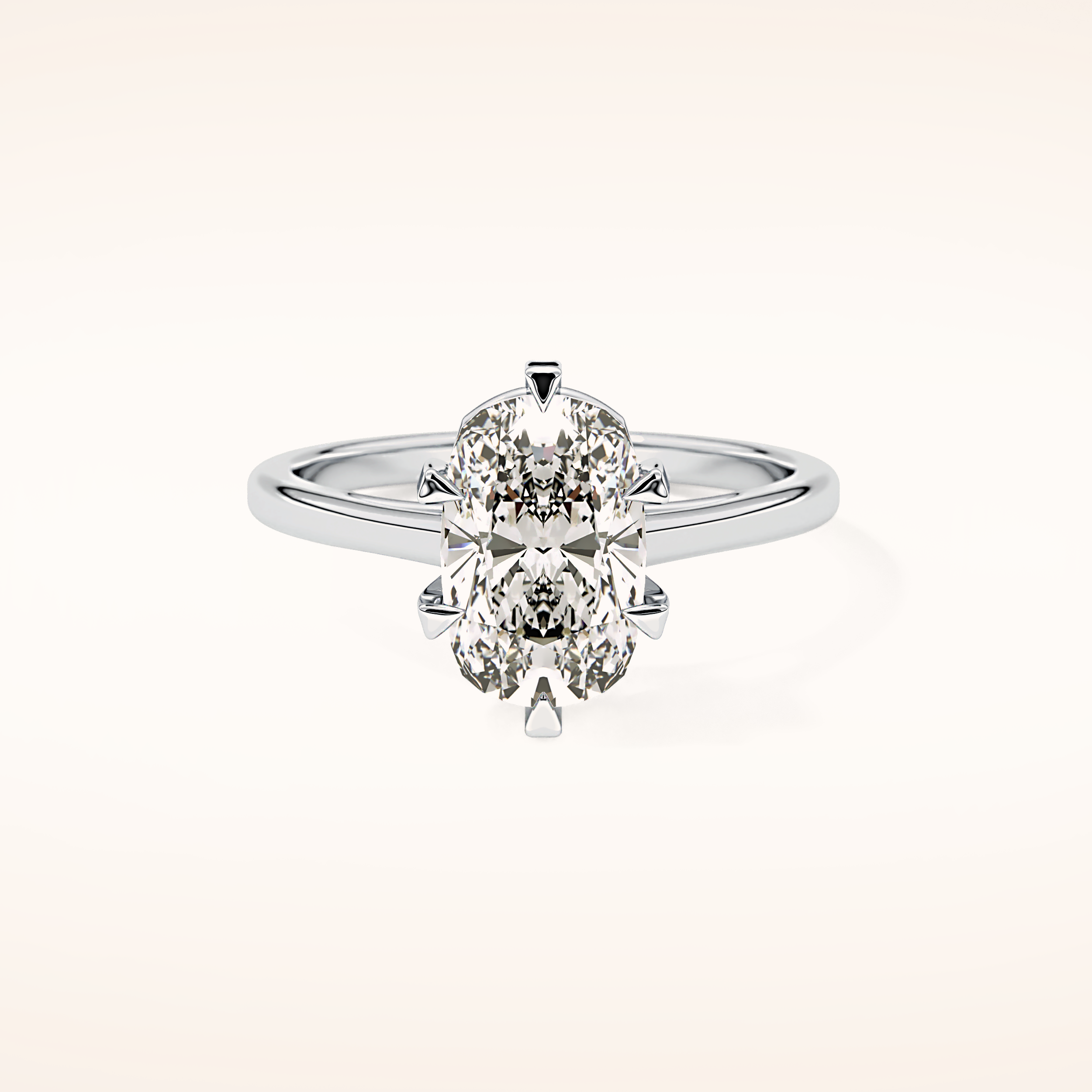 2.23 CT Cushion Shaped Solitaire Moissanite Engagement Ring