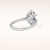 2.23 CT Cushion Shaped Solitaire Moissanite Engagement Ring