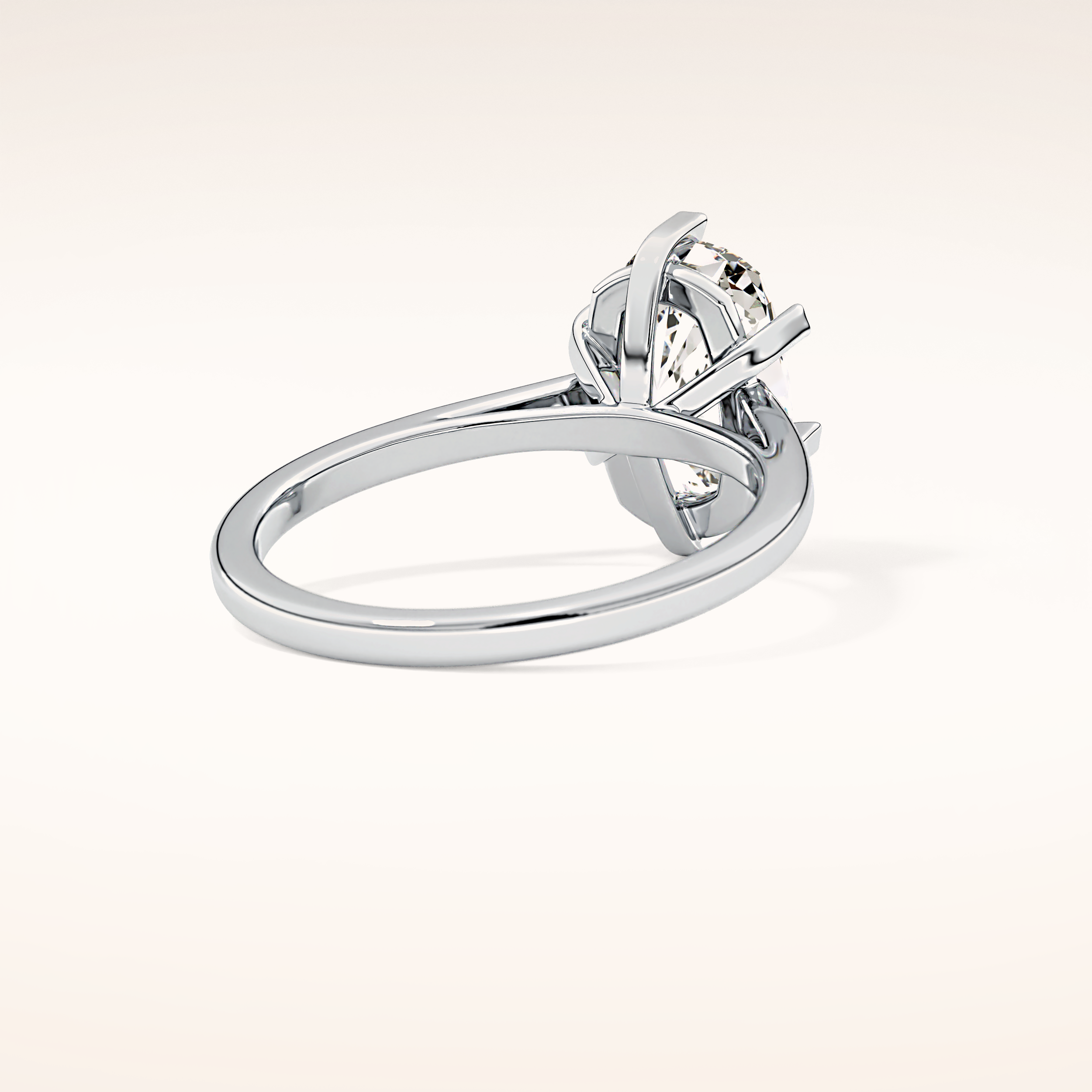 2.23 CT Cushion Shaped Solitaire Moissanite Engagement Ring