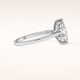 2.23 CT Cushion Shaped Solitaire Moissanite Engagement Ring
