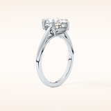 2.23 CT Cushion Shaped Solitaire Moissanite Engagement Ring